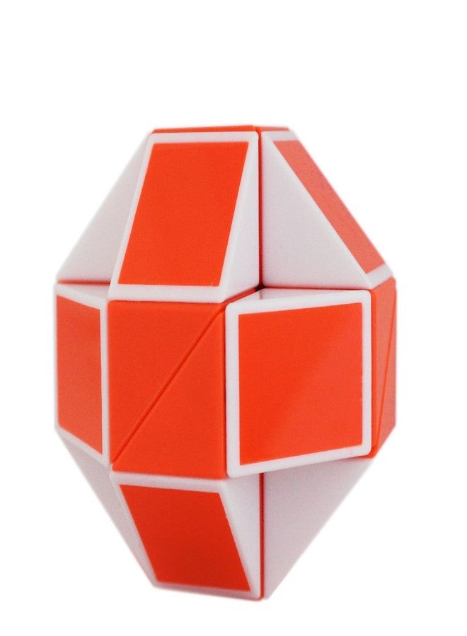 Mipartebo Magic Snake Cube Twist Puzzle 24 Wedges Large Size Twist Fidget Snake Toys Gift Party Favors Game Goodie Bag Fillers Christmas Stocking Stuffers for Kids Adults Teens Orange - Image 3